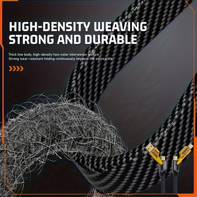 4-in-1 Fast Charging Cable (PD65W) – Multi-Device Charger | 2pcs Pack