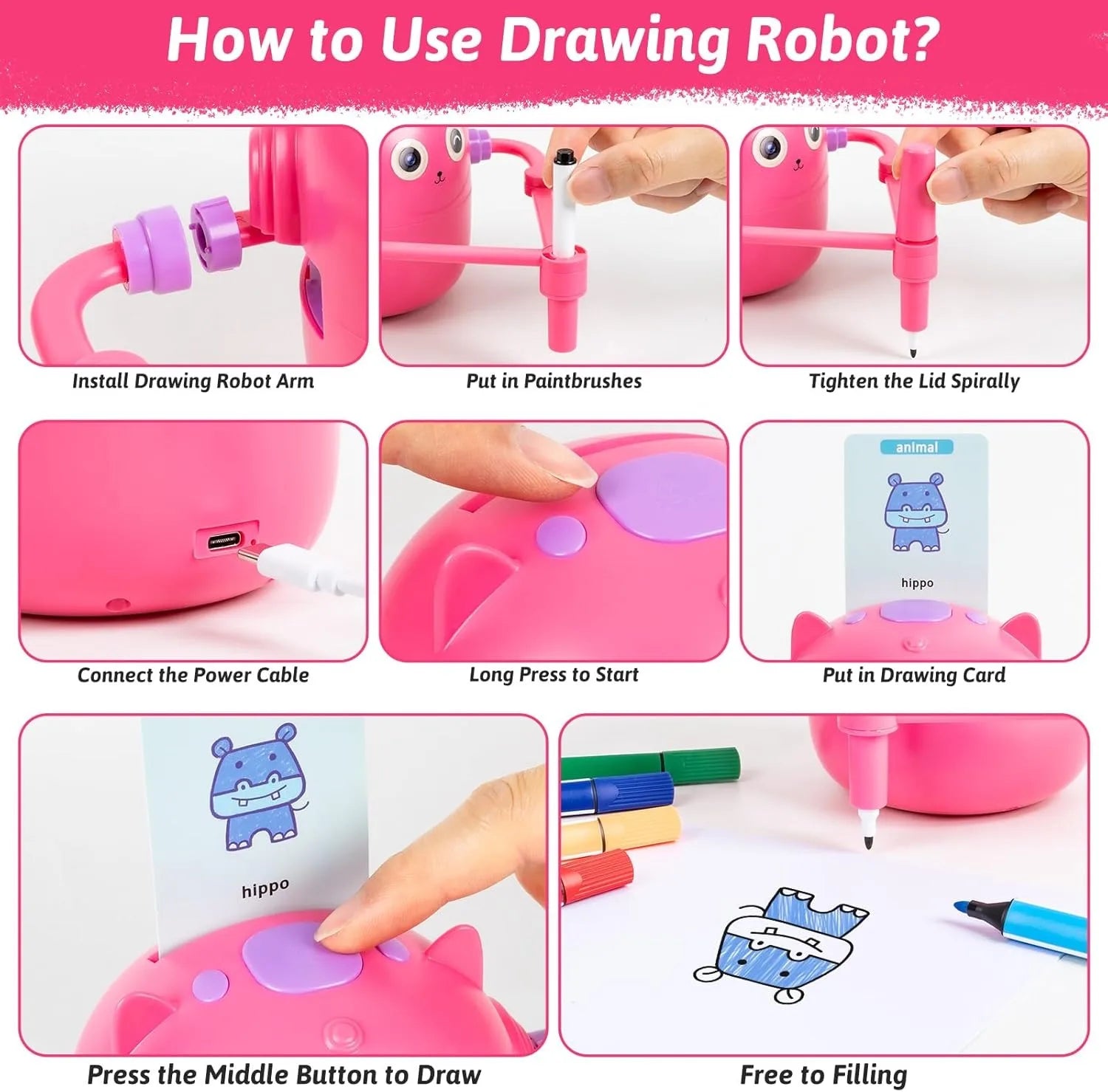 Doodle Path Drawing Robot – 100 Card Voice-Interactive Art Tutor