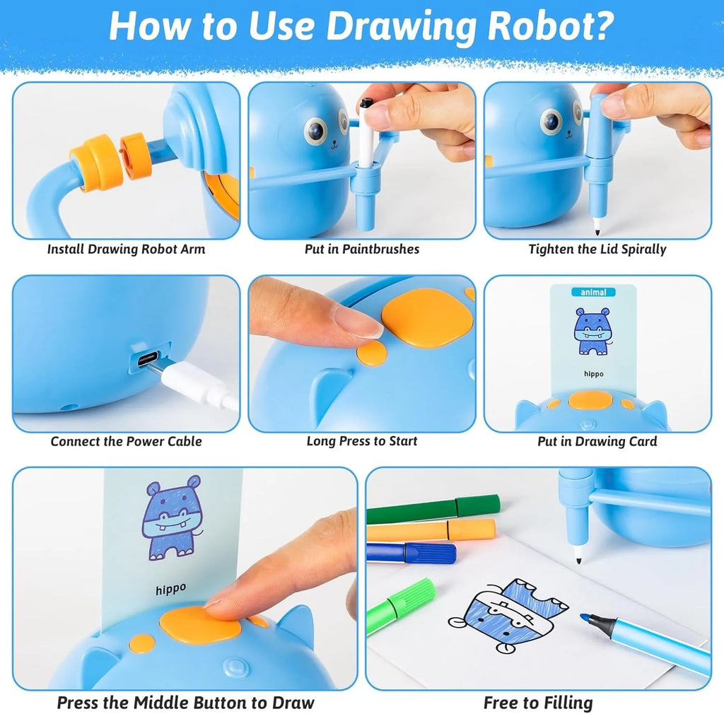 Doodle Path Drawing Robot – 100 Card Voice-Interactive Art Tutor